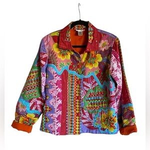 Women’s Madison Studio Vintage art-to-wear Blazer Jacket Beaded L